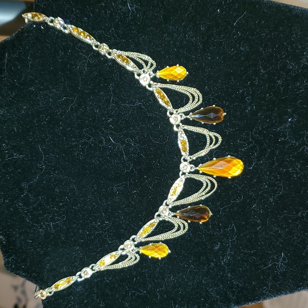 Bollywood Goldtone Teardrop Necklace